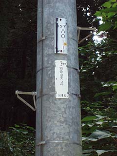 電柱の標識